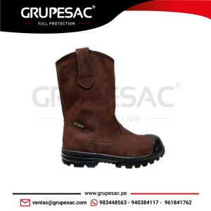Bota Campera Punta de Acero con Punta Reforzada