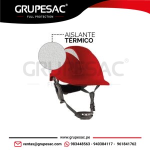 Casco Montaña Ventilado Rojo Steelpro