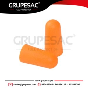 Tapón Auditivo Desechable Sin Cordón, Naranja Steelpro