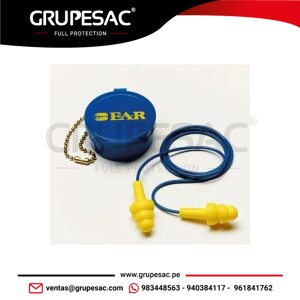 Tapones Auditivos 340-4002 EAR UltraFit Con Cordón y Caja Plástica 3M