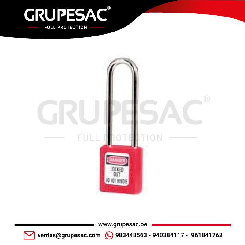 Candado-de-Bloqueo-Rojo-con-Arco-Largo-de-Acero-3 Candado de Bloqueo Rojo con Arco Largo de Acero 3"