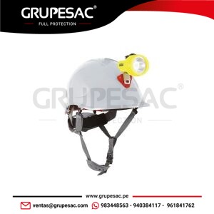 Casco Abs Mta Blanco Con Portalámpara Full Steelpro