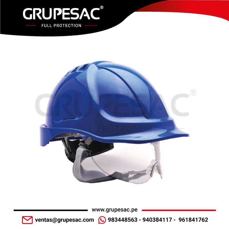 Casco-Endurance-con-visor-PW55-Portwest-azulina