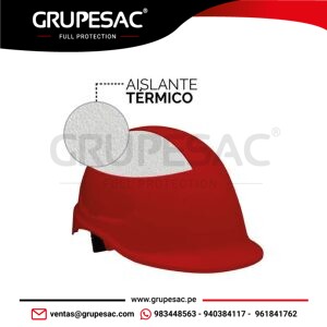 Casco MTA ABS Rojo Aislante Térmico Steelpro