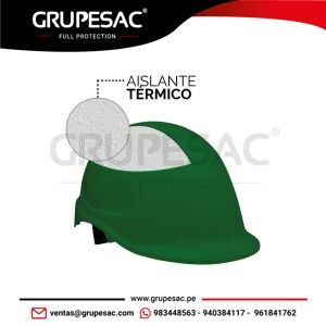 Casco MTA ABS Verde Aislante Térmico Steelpro