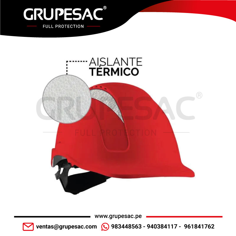 Casco-MTA-V-ABS-Ventilado-Aislante-Térmico-Rojo-Steelpro Casco MTA-V ABS Ventilado Aislante Térmico Rojo Steelpro