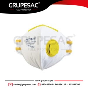 Mascarilla Dolomite plegable con válvula P153 Portwest