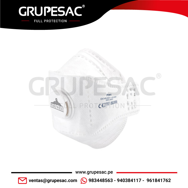Mascarilla-EAGLE-Dolomite-plegable-con-válvula-P391-Portwest Mascarilla EAGLE Dolomite plegable con válvula P391 Portwest