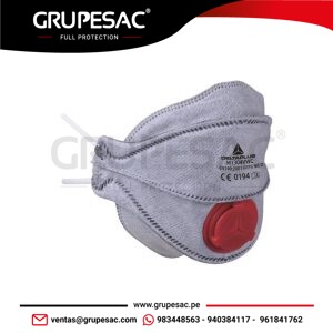 Mascarillas FFP3W de 4 Pliegues con Válvula para Vapores Orgánicos M1304VW Delta Plus