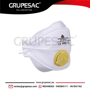 Mascarillas de Uso Único con 4 Partes Plegables con Válvula Delta Plus