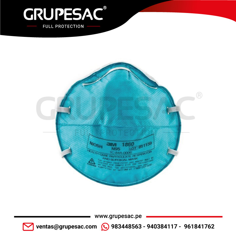 Respirador-de-Asistencia-Médica-para-Partículas-y-Mascarilla-Quirúrgica-1860-3M Respirador de Asistencia Médica para Partículas y Mascarilla Quirúrgica 1860 3M