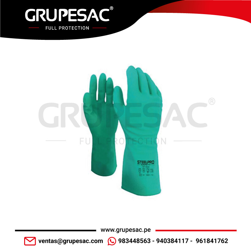 Guantes-de-Nitrilo-Verde-Steelpro Guantes de Nitrilo Verde Steelpro