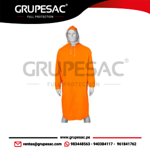ABRIGO PVC XP-300 NARANJA STEELPRO FRONTAL