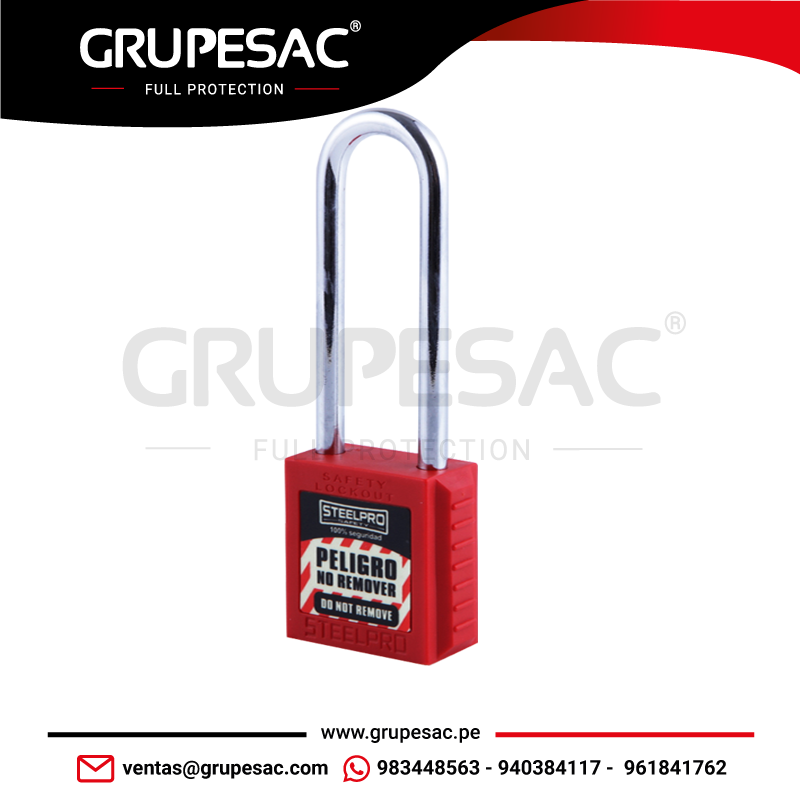 Candado Lock Out X10 Long Rojo STEELPRO Candado Lock Out X10 Long Rojo STEELPRO