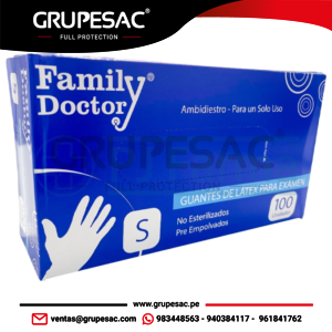 Guante de Latex S FAMILY DOCTOR