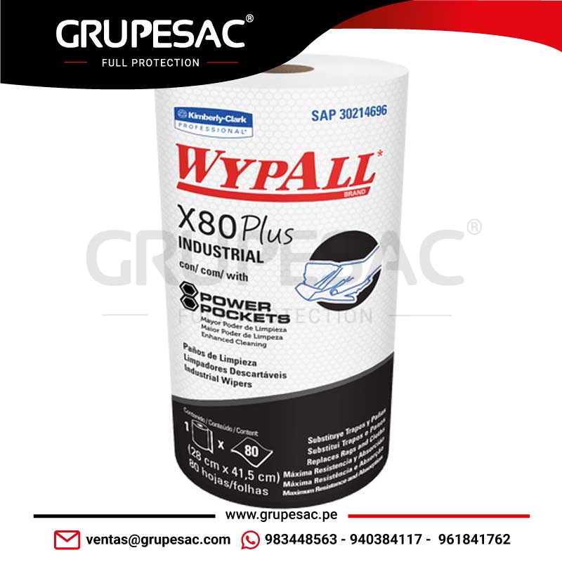 Paño-industrial-absorbente-blanco-rollo-x-80-paños-Wypall-x-80-plus